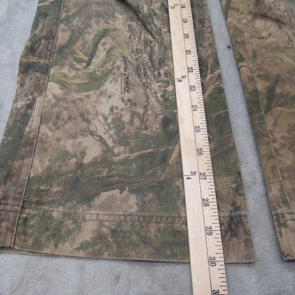 Cabelas Camo Pants Womens 6 Belted Cargo‎ Duck Hunting Woodland Bootcut 32x30 - Picture 12 of 15
